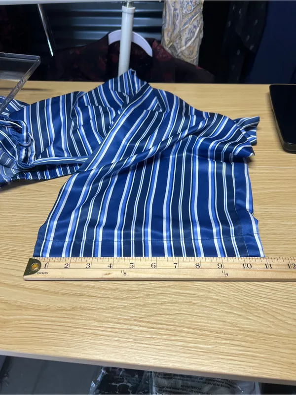 Lauren Ralph Lauren Gatsby II Striped Satin Pajama Lounge Pants Size M - Image 12