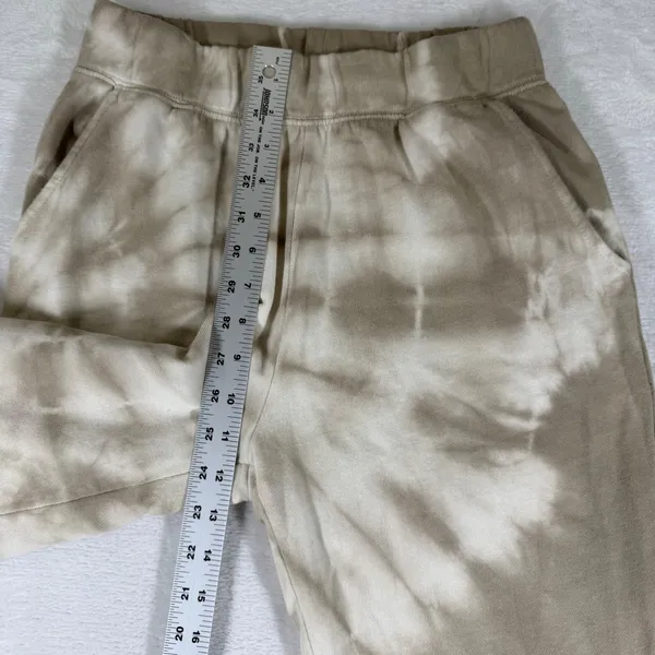 Z Supply Tie Dye Joggers Tan White‎ Elastic Waist Sweatpants ZP211260S Small - Image 5