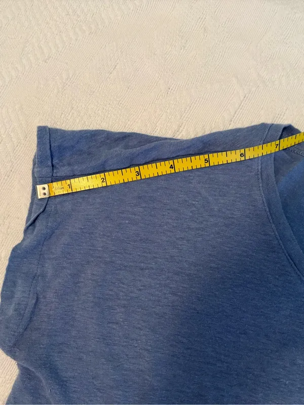 Ann Taylor Short Sleeve Scoop Neck Tee - Dusty Blue - Image 7