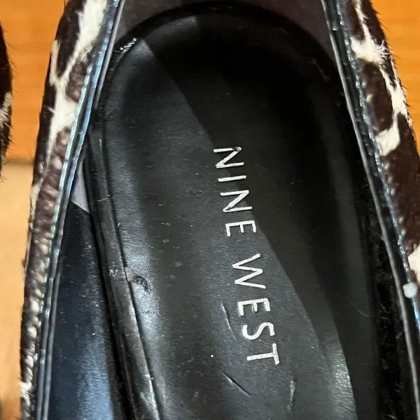Nine West Animal Print Peep Toe High Heel Pumps - Image 2