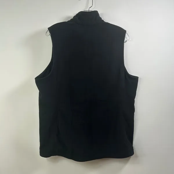 Lands End Outfitters Womens Black Fleece Full Zip Mock Neck Vest XL - Image 6