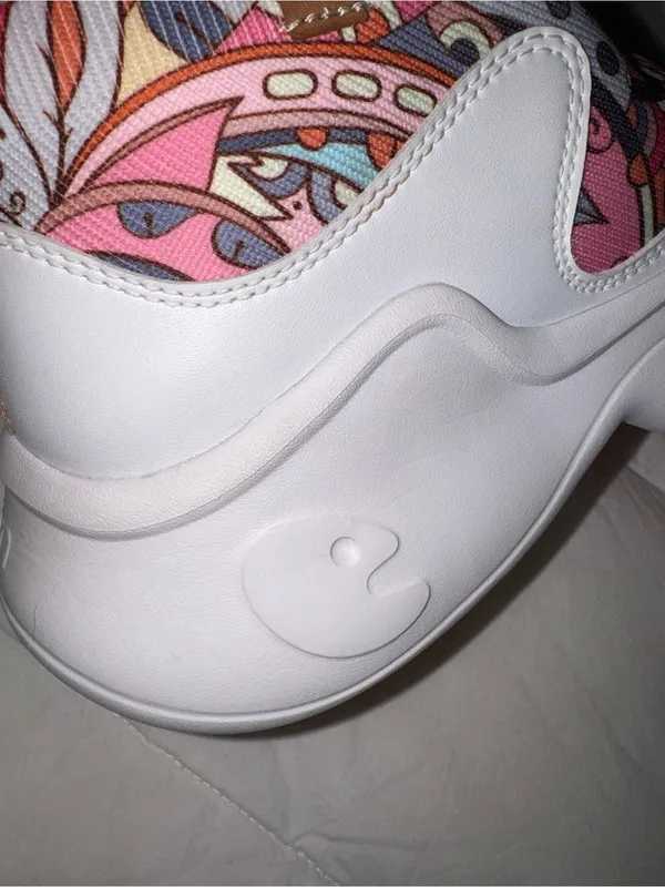 UIN Pink, Yellow & Blue Slip-On Paisley Chunky Sneakers - Image 6