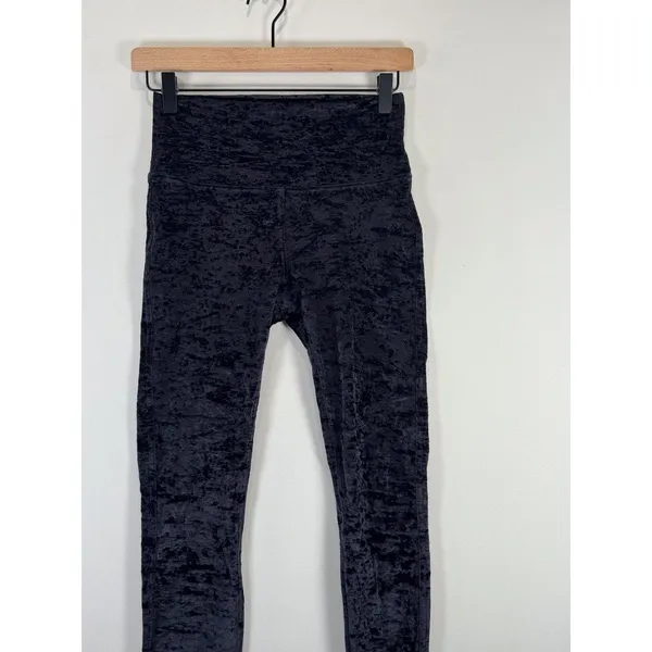 Lululemon Womens Leggings Black Velvet Wunder Lounge High Rise Tight 28" Size 6 - Image 7