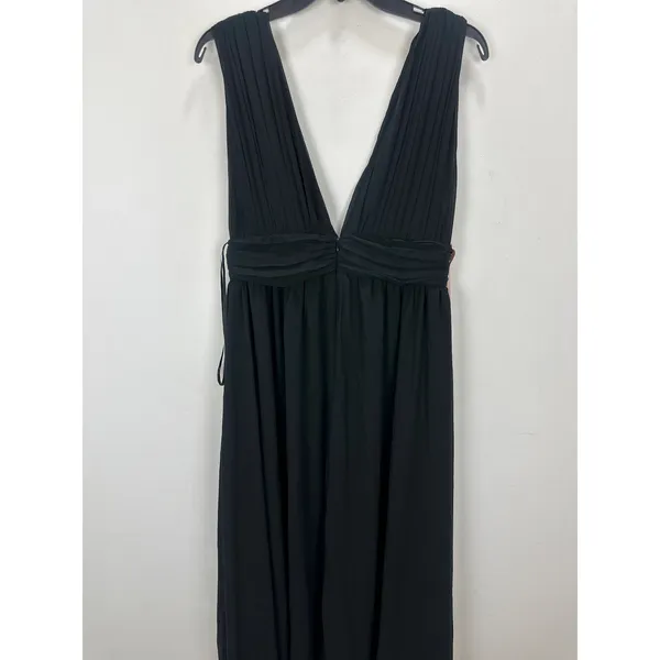 Lulus Heavenly Hues Black Maxi Dress Long Chiffon Bridesmaid Formal L NWT - Image 8