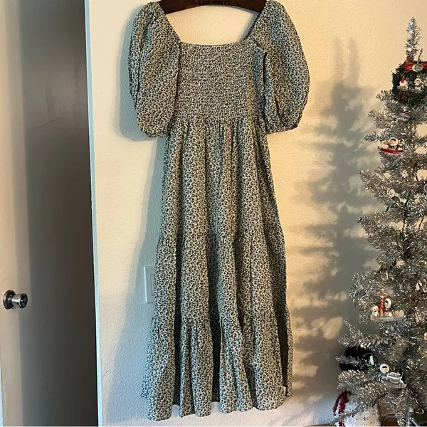{OPT} Anthropologie Brand New Floral Seersucker Dress - Image 6