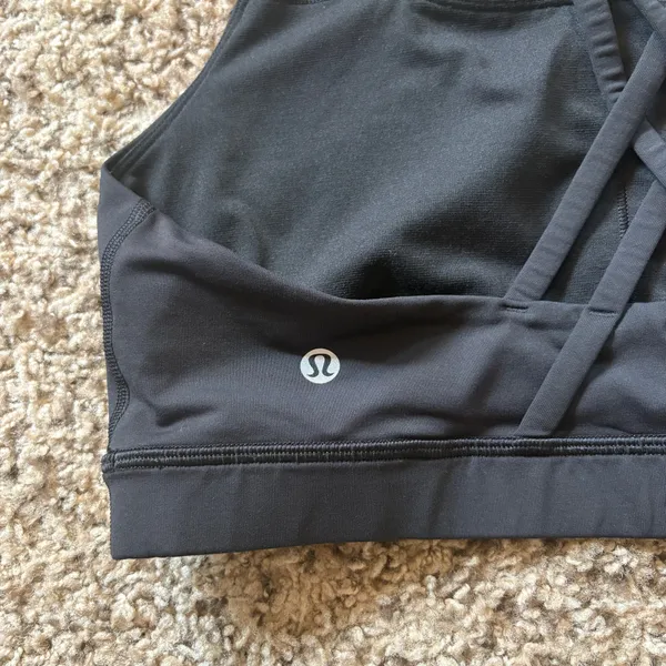 Lululemon Energy Bra in Black Medium Support, B–D Cups Size Women’s 12 - Large - Image 3