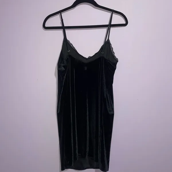 Victoria's Secret Velvet Slip Dress Women XS Black Mini Sexy Whimsigoth Witch - Image 5