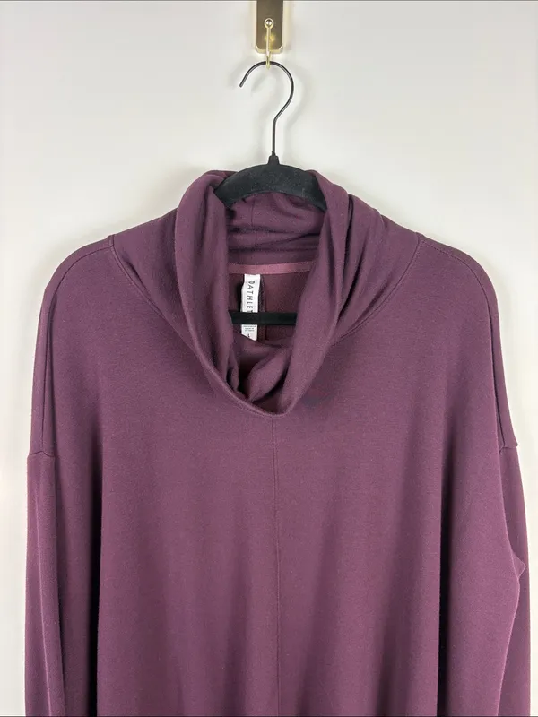 Athleta Ethereal Brushed Funnel Neck Sweater Sweatshirt Spiced Cabernet Large - Image 3