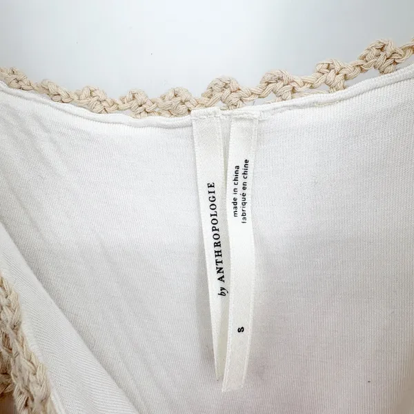Anthropologie Womens Brittney Crochet Top Eyelet Boho Cottagecore Tiered Dress S - Image 7