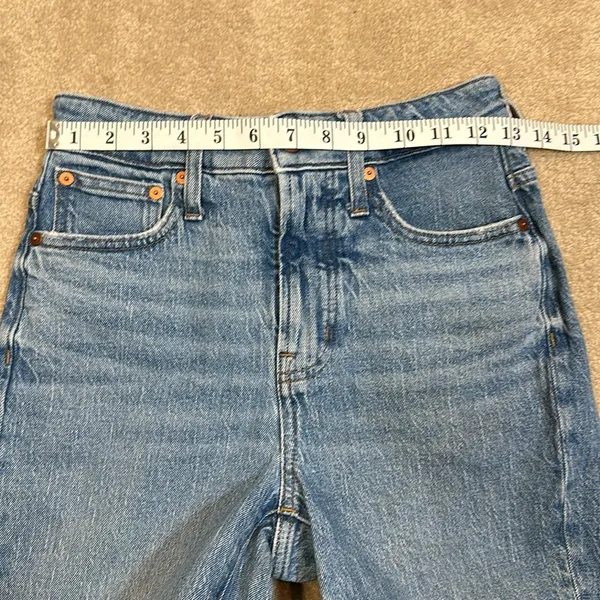 Madewell The Curvy Perfect Vintage Raw Hem Distressed Jean Women Blue 23T Tall - Image 11