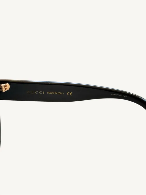 Gucci GG0327S Rainbow Glitter Sunglasses Black Cat Eye New Full Set Box - Image 12