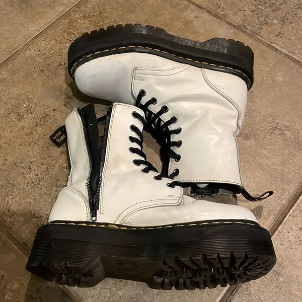 Dr Martens White Jadon Leather Boot Unisex Size 5W 4M EU36 - Image 6