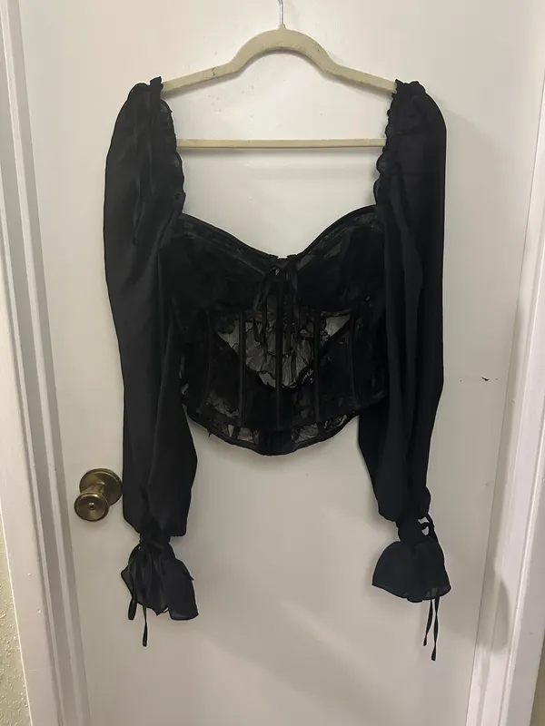 For Love & Lemons Sade Top Black - Image 5