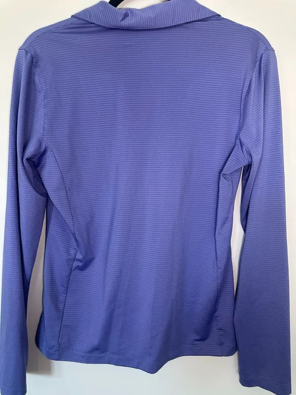 Lady Hagen Golf Long Sleeve Zip Polo Size M Purple - Image 4