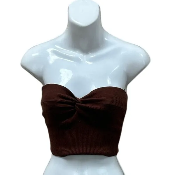 Princess Polly Brown Twist Front Tube Top size XS/S - Image 2