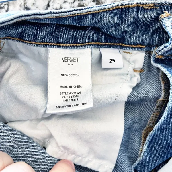 Vervet by Flying Monkey Let You Down High Rise Slim Straight Distressed Jeans - Image 9