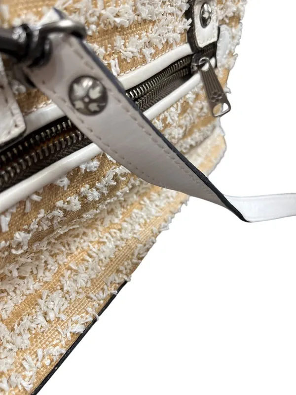 Patricia Nash Angela wms leather tan white tasseled hand shoulder bag SKU 10-759 - Image 6