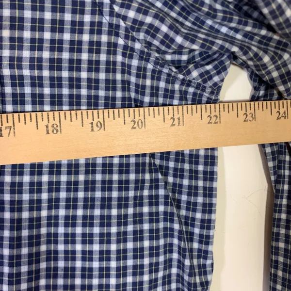 HOLE Abercrombie & Fitch Womens Blue Plaid Cotton Button Down Shirt LS - Image 6