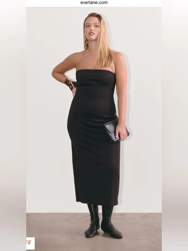 Everlane xxs dream strapless dress - Image 2
