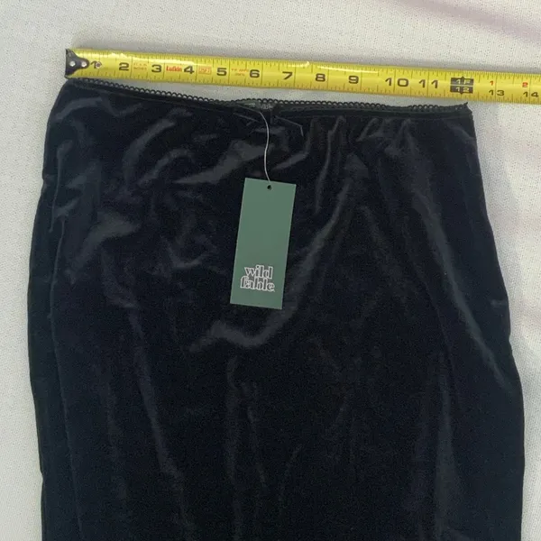 Wild Fable‎ black velvet maxi skirt NWT size XS - Image 5