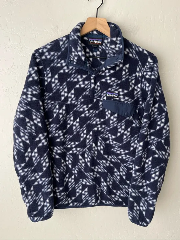 Patagonia Synchilla Snap-T Pullover blue pattern unisex fits 4-6 - Image 4