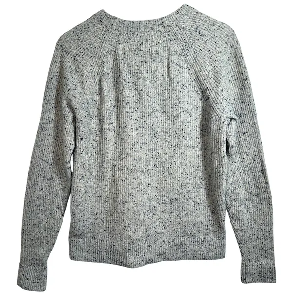 Abercrombie & Fitch Gray Wool Ribbed Knit Pullover Crew Neck Sweater Top Size M - Image 3