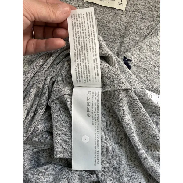 Abercrombie & Fitch Soft A&F Cozy Grey Marl Heathered Henley‎ Long Sleeve Small - Image 7