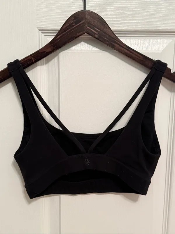 Athleta Exhale Sports Bra in Black - Image 3