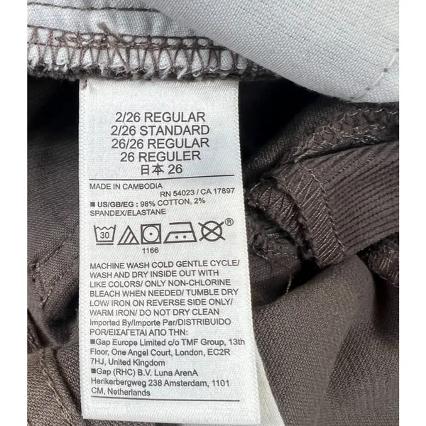 Gap Womens Universal Baby Boot Corduroy Jeans Size 2/26R Gray high rise - Image 4