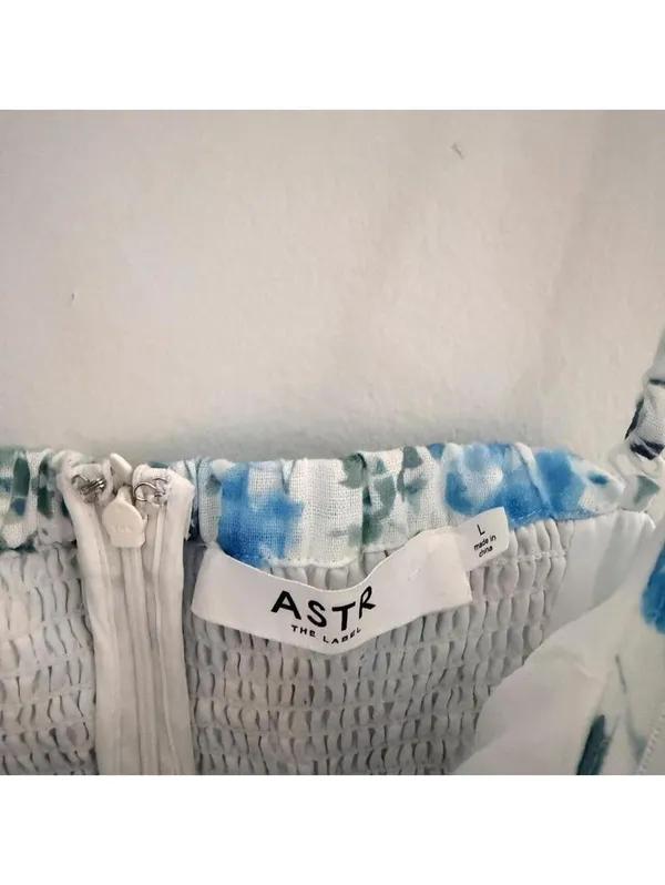 Astr the Label Capria Maxi Dress in Blue Green Flora - Image 3