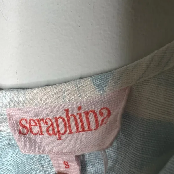 Seraphina Blue Floral Maxi Dress Size Small - Image 4