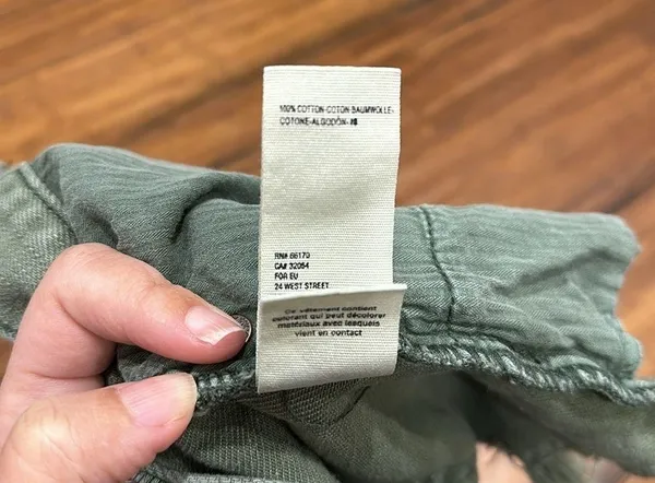 We The Free Good Vibrations Army Green Denim Short Size 29 - Image 6