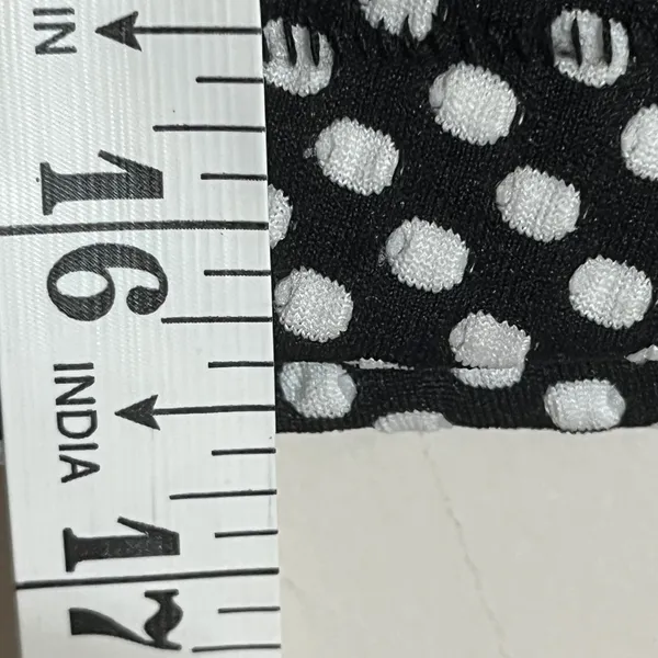 Cooperative Urban Outfitters Black White‎ Polka Dot Skater Mini Skirt Large - Image 3