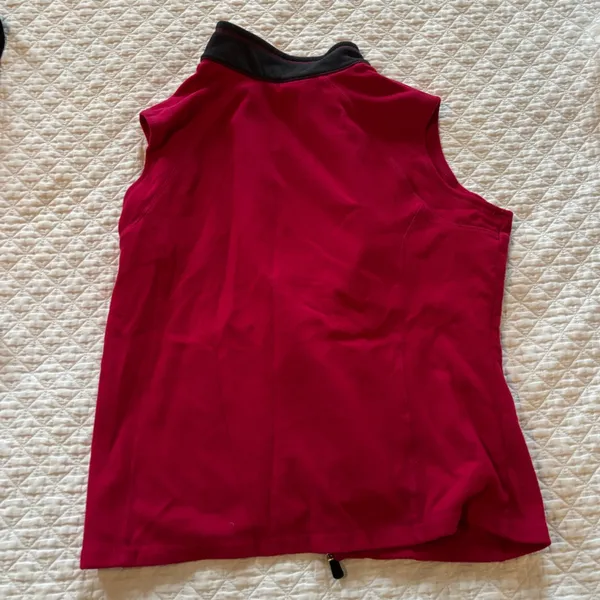 Bright Pink Lands End Fleece Vest - Image 3