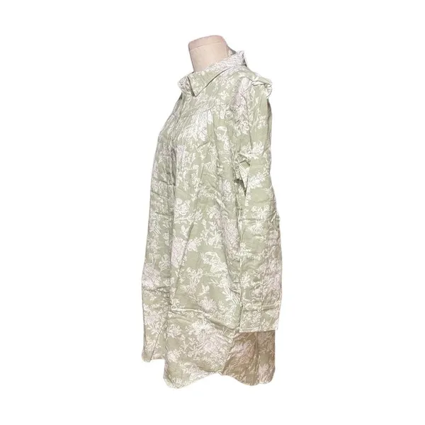 Roller Rabbit‎ Caxias Darya Dress Sage Green White Floral Size Large - Image 6