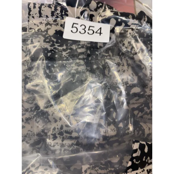 jennifer & grace blouse button up black beige‎ print top - Image 9