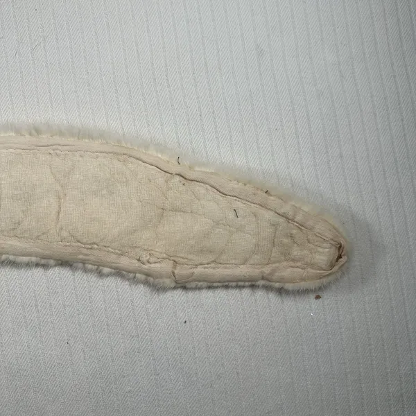 Vintage Genuine Fur Shawl Stole Wrap Cream Ivory Soft - Image 8