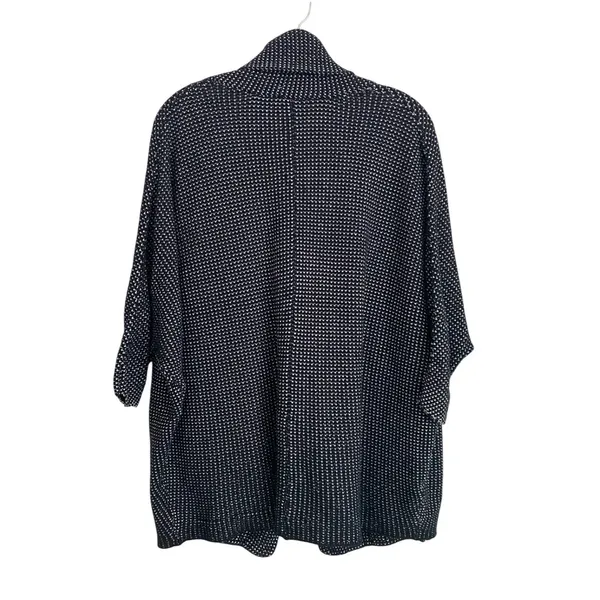 Express Wmn's BW Textured Knit Batwing Open Front Cardigan Shrug‎ Sweater XS/S - Image 4
