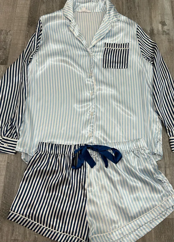BB Dakota Striped Pajama Set - Image 3