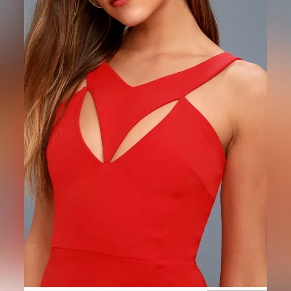 Lulus Ardent Love Red Cutout‎ Bodycon Dress Size S - Image 3