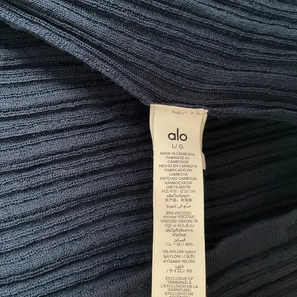 Alo Yoga Sweater Sunlit Cardigan Navy L - Image 4