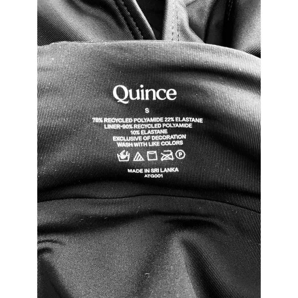 Quince Italian Plunge One-Piece Swimsuit Black Size Small NEW - Image 7
