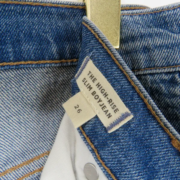 Madewell The High-Rise Slim Boy Jean Size 26 Skinny Straight Leg Jeans - Image 9