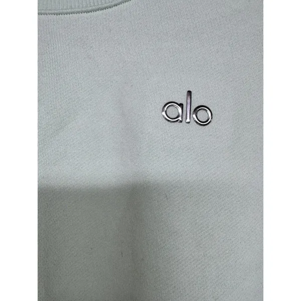 Aloha Island Alo Yoga Cropped Accolade Crew Neck Pullover Sweatshirt Spearmint Size Medium‎ - Image 8