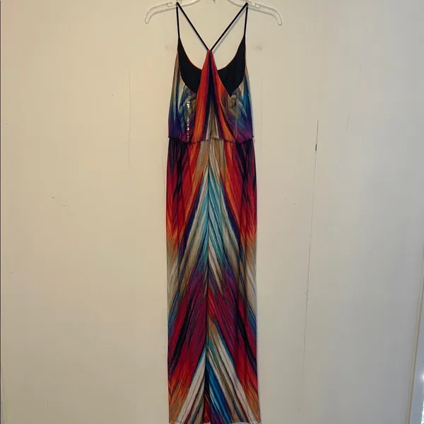 Venus Multicolor Chevron Maxi Dress Size S 0321261 - Image 2