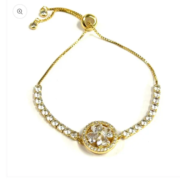 Rotating Spinner Halo Crystal Bracelet – Tennis Style - Image 5
