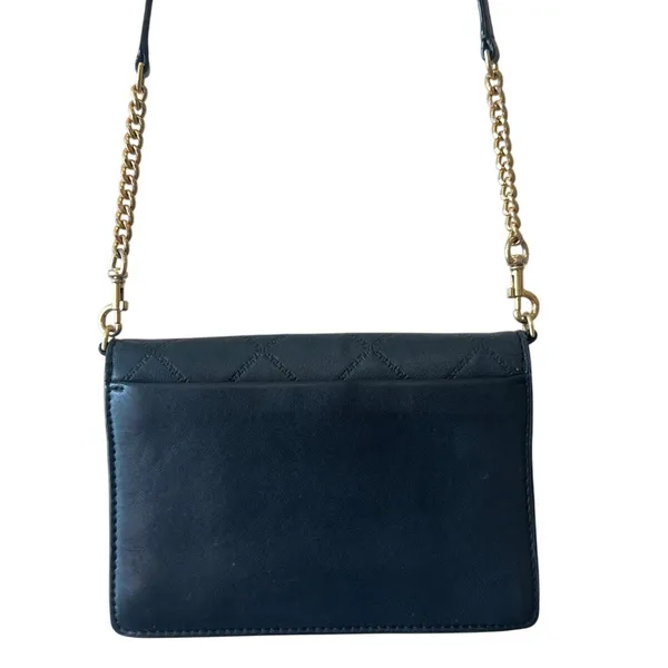 Tory Burch Georgia Quilted Turn Lock Mini Crossbody WOC Black‎ - Image 2