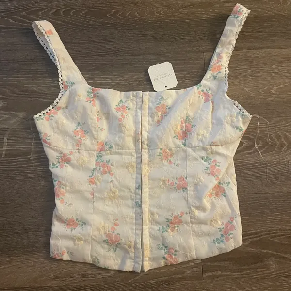Altar'd State NWT mattie floral hook embroidered corset. Size Medium - Image 6