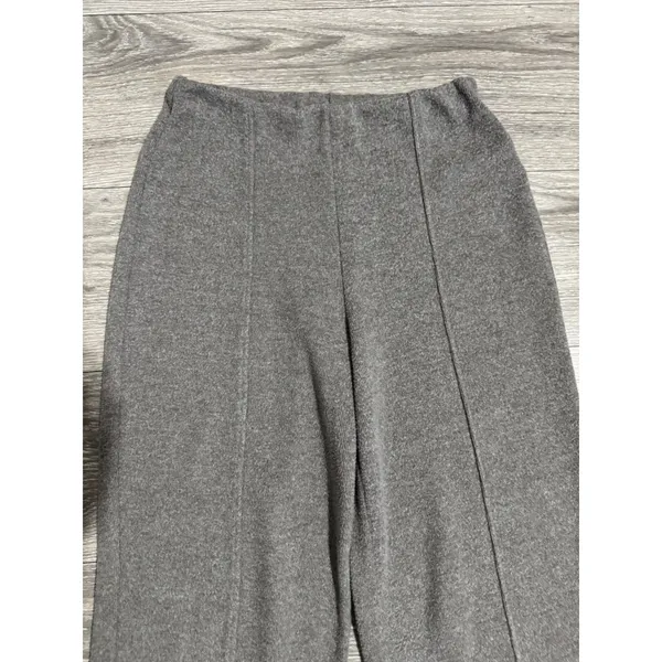 Zara Minimalist Hight Waist Pants‎ Size S Grey Wide Leg Knit Pants Seam Detail - Image 10