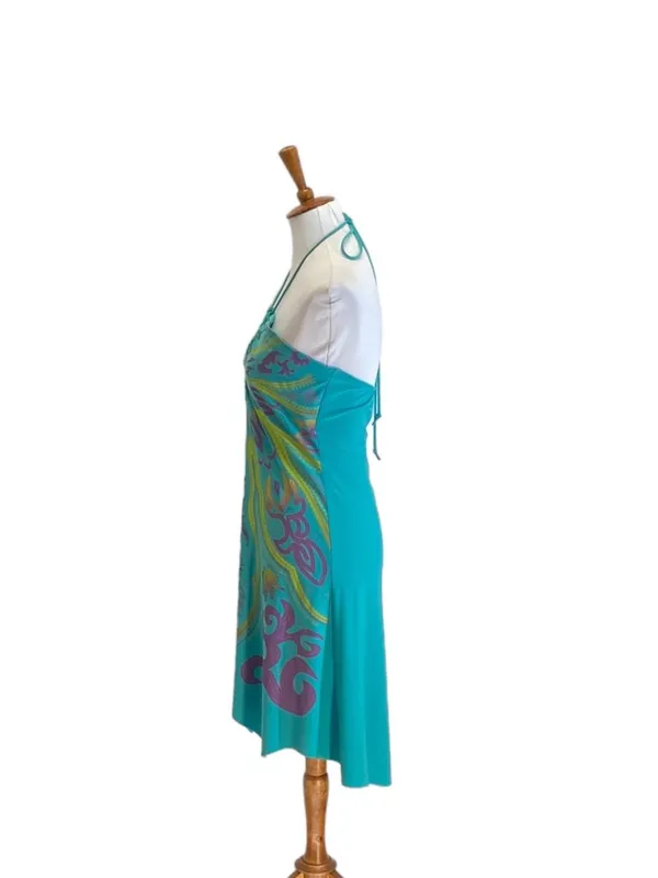 NS!!! Kitty Halter Dress Green Size L Y2K Festival Summer Vacation Lightweight - Image 10